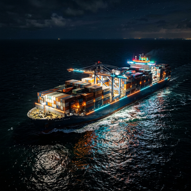 Filmació aérea industrial nocturna